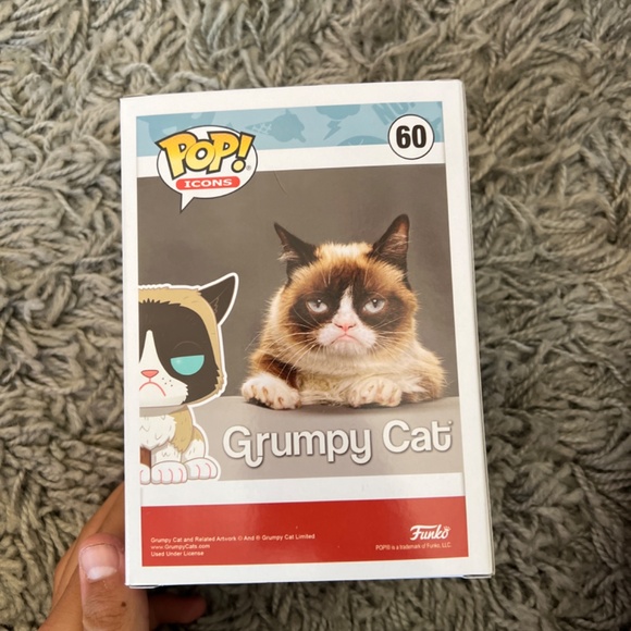 Grumpy Cat Flocked Exclusive Funko Pop - Picture 3 of 4